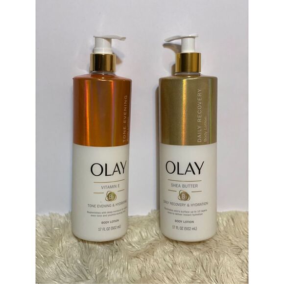 2 Of Olay Vitamin E Tone Evening & Hydrating & Shea butter Body Lotion 17 fl oz - Picture 1 of 3